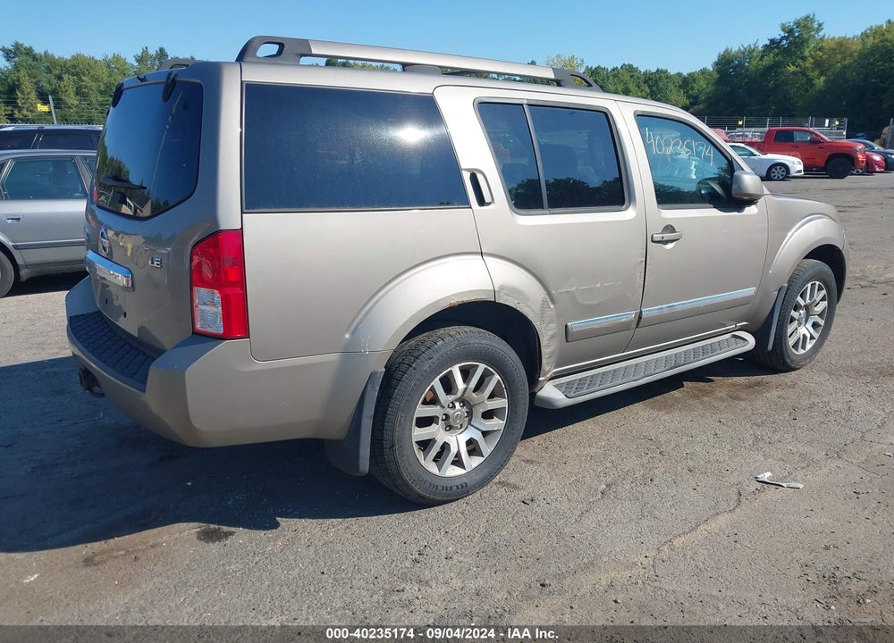 2009 NISSAN PATHFINDER LE VIN: 5N1AR18B59C614264