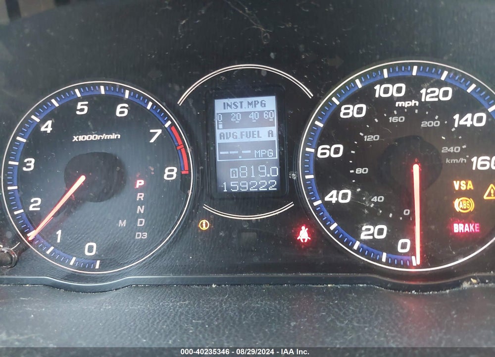 2007 ACURA TSX VIN: JH4CL96837C002595
