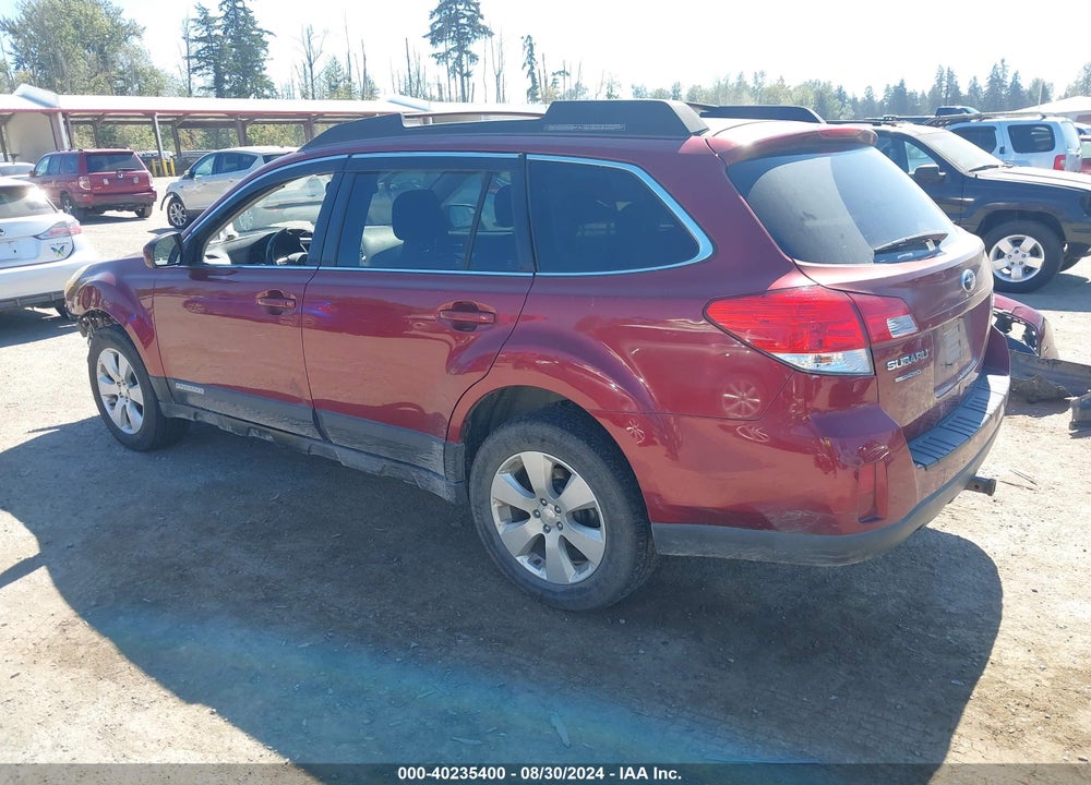 2012 SUBARU OUTBACK 2.5I PREMIUM VIN: 4S4BRBGC4C3296892