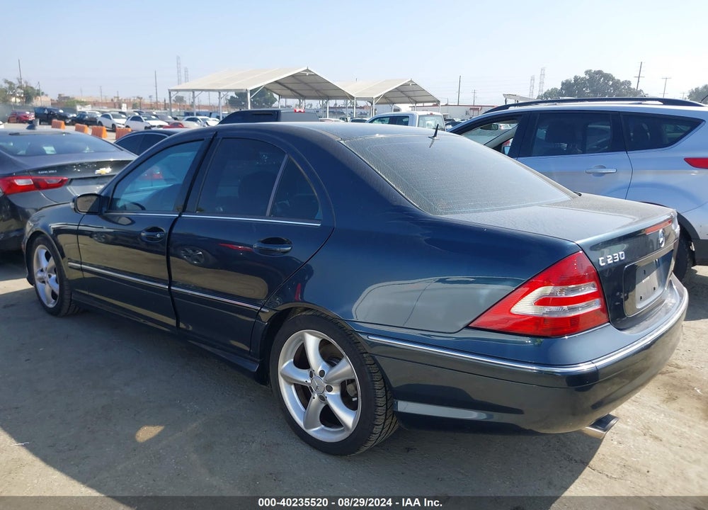 2005 MERCEDES-BENZ C 230 KOMPRESSOR SPORT VIN: WDBRF40J55A707102