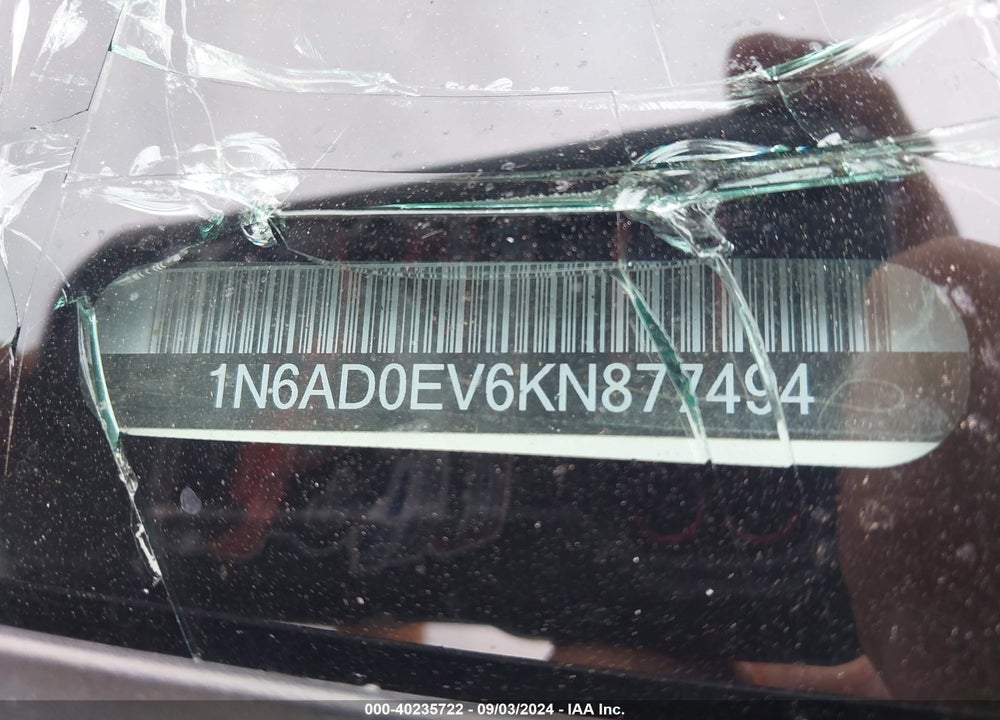 2019 NISSAN FRONTIER SV VIN: 1N6AD0EV6KN877494
