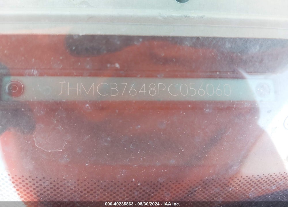 1993 HONDA ACCORD DX VIN: JHMCB7648PC056060