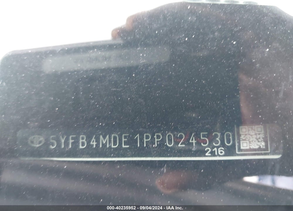 2023 TOYOTA COROLLA LE VIN: 5YFB4MDE1PP024530