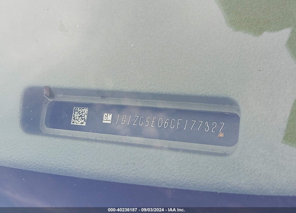 2012 CHEVROLET MALIBU 1LT VIN: 1G1ZC5E06CF177327