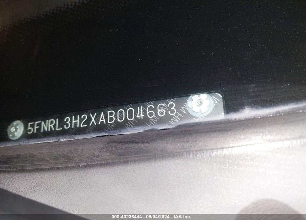 2010 HONDA ODYSSEY LX VIN: 5FNRL3H2XAB004663