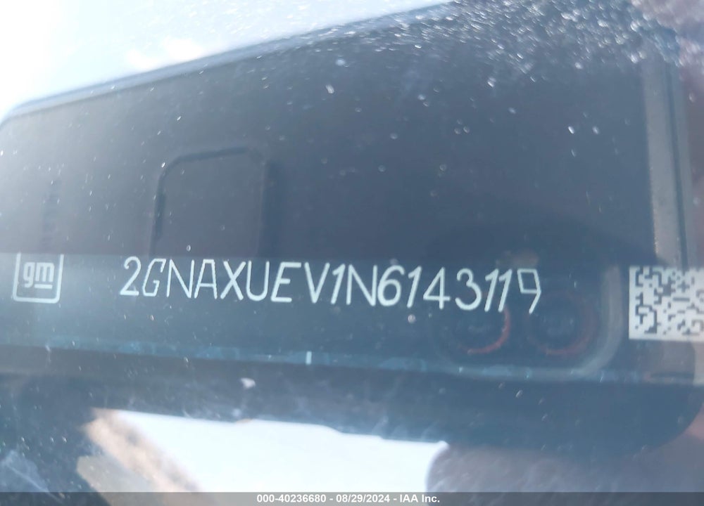 2022 CHEVROLET EQUINOX AWD LT VIN: 2GNAXUEV1N6143119