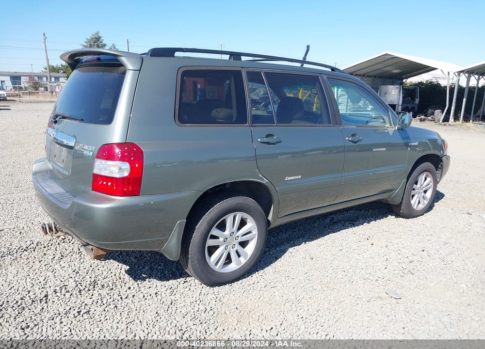 2007 TOYOTA HIGHLANDER HYBRID LIMITED V6 VIN: JTEEW21A470046430