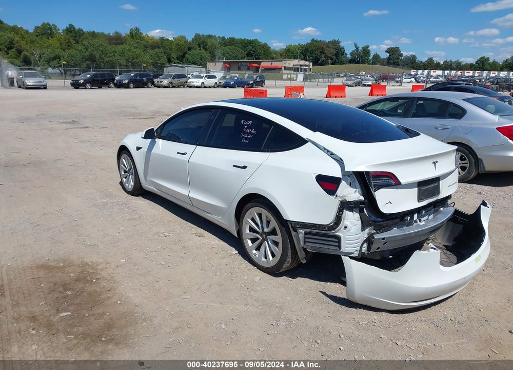 2022 TESLA MODEL 3 LONG RANGE DUAL MOTOR ALL-WHEEL DRIVE VIN: 5YJ3E1EB0NF186548