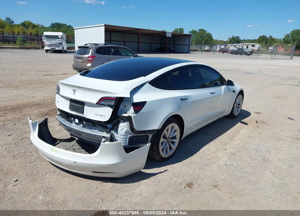 2022 TESLA MODEL 3 LONG RANGE DUAL MOTOR ALL-WHEEL DRIVE VIN: 5YJ3E1EB0NF186548