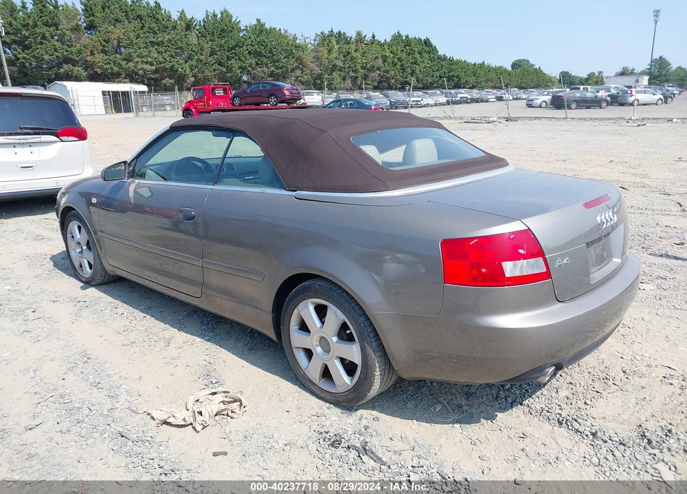 2005 AUDI A4 3.0 VIN: WAUDT48H75K013167