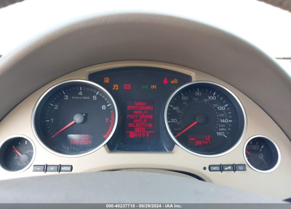 2005 AUDI A4 3.0 VIN: WAUDT48H75K013167
