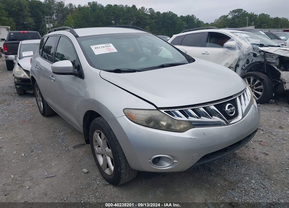 2009 NISSAN MURANO S VIN: JN8AZ18W89W136609