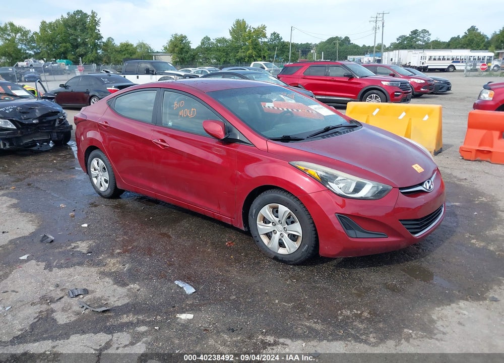 2016 HYUNDAI ELANTRA SE/SPORT/LIMITED VIN: 5NPDH4AE9GH688394