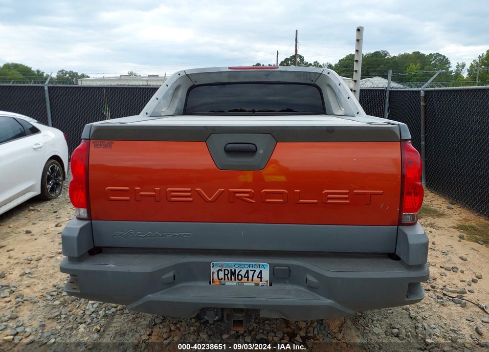 2002 CHEVROLET AVALANCHE 1500 VIN: 3GNEK13T02G168433