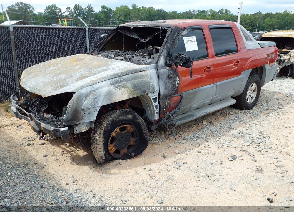 2002 CHEVROLET AVALANCHE 1500 VIN: 3GNEK13T02G168433