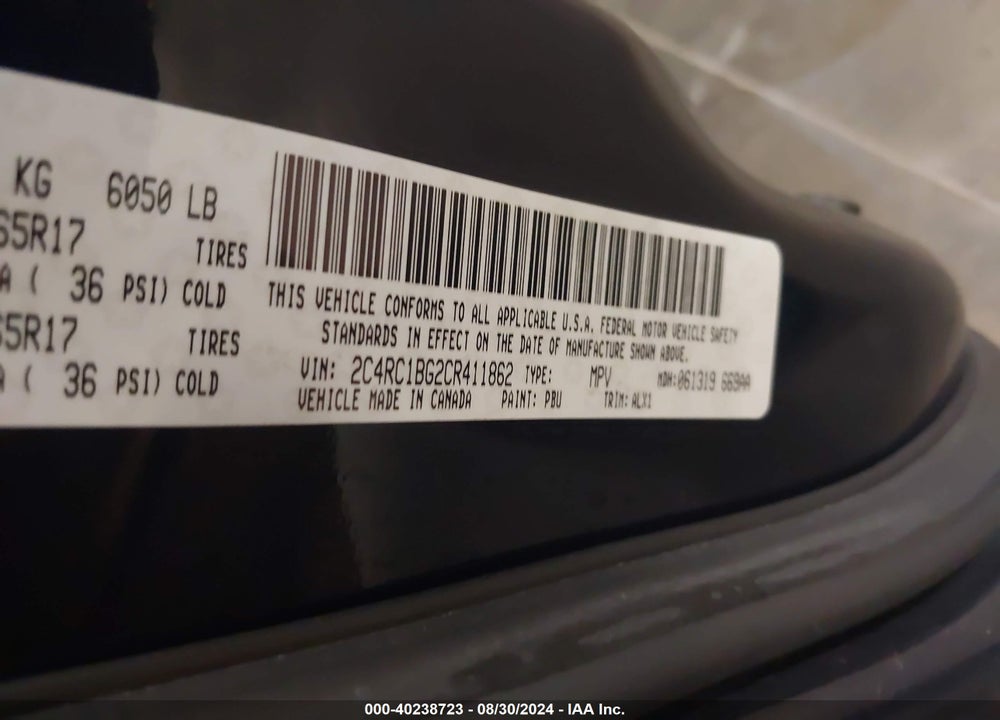 2012 CHRYSLER TOWN & COUNTRY TOURING VIN: 2C4RC1BG2CR411862