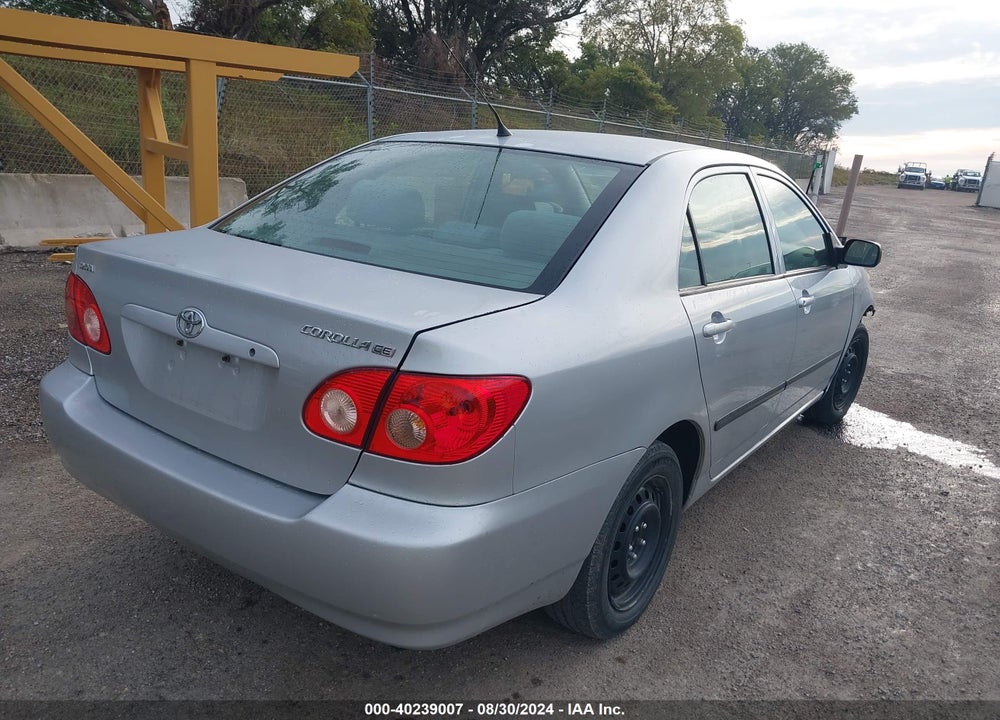 2008 TOYOTA COROLLA CE VIN: 2T1BR32E38C887118