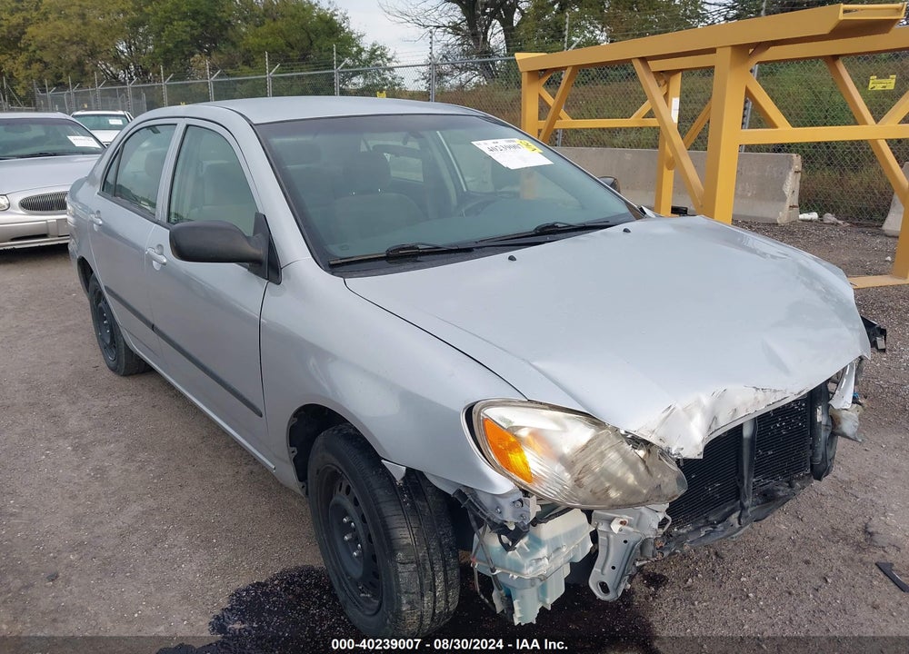 2008 TOYOTA COROLLA CE VIN: 2T1BR32E38C887118