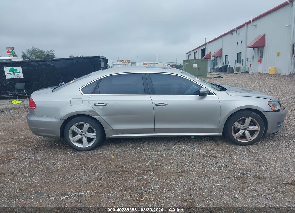 2013 VOLKSWAGEN PASSAT 2.5L SE VIN: 1VWBH7A3XDC080458