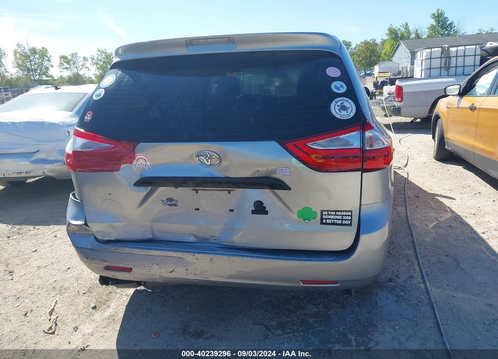 2017 TOYOTA SIENNA L 7 PASSENGER VIN: 5TDZZ3DC6HS873831