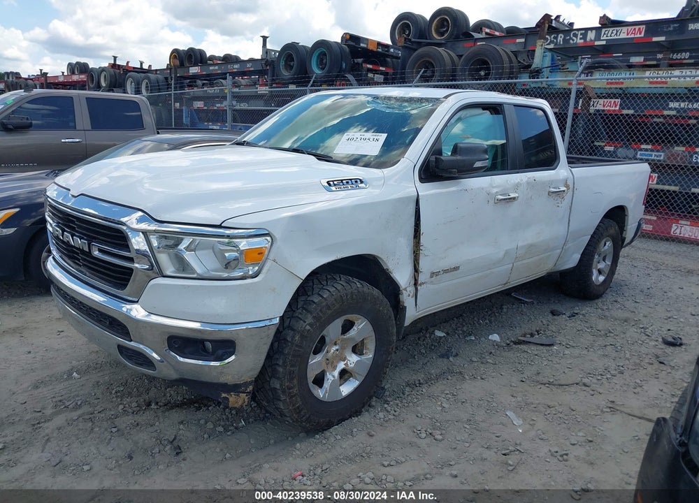 2020 RAM 1500 BIG HORN QUAD CAB 4X4 6'4 BOX VIN: 1C6SRFBT0LN280980