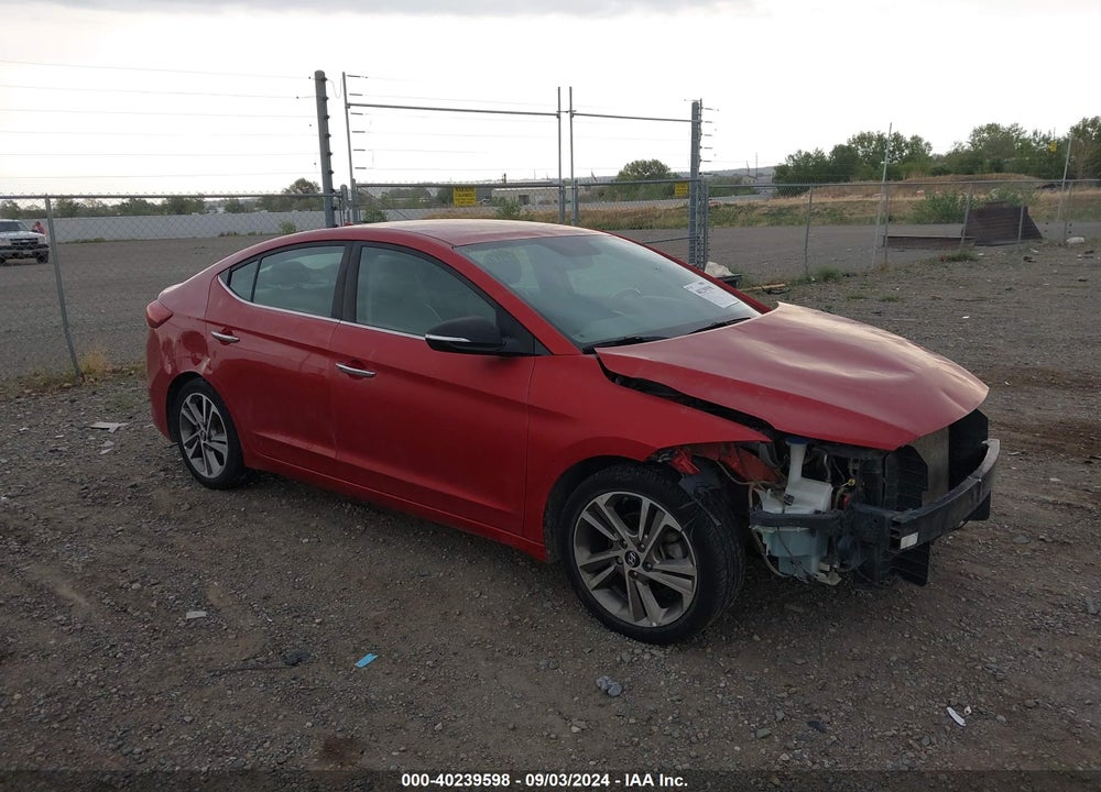 2017 HYUNDAI ELANTRA LIMITED VIN: 5NPD84LF0HH009412