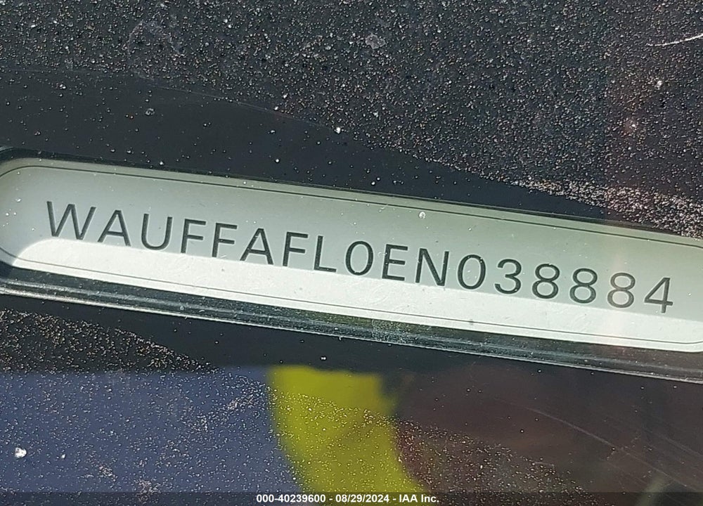 2014 AUDI A4 2.0T PREMIUM VIN: WAUFFAFL0EN038884