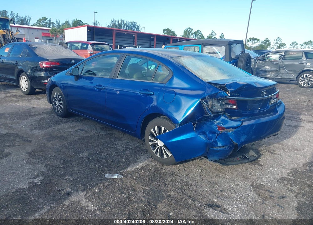 2013 HONDA CIVIC LX VIN: 19XFB2F58DE263577
