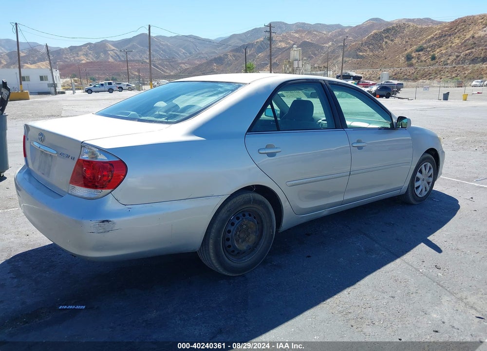 2005 TOYOTA CAMRY LE VIN: 4T1BE32K65U082550