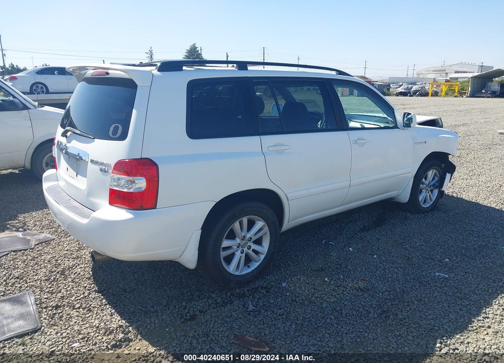 2007 TOYOTA HIGHLANDER HYBRID LIMITED V6 VIN: JTEDW21A870021039