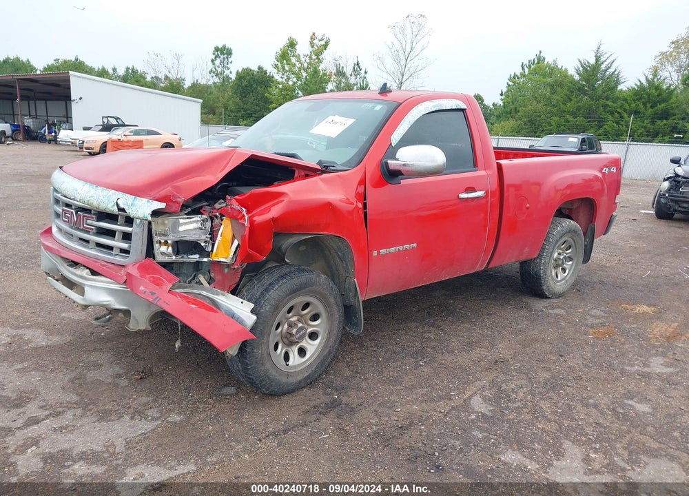 2009 GMC SIERRA 1500 WORK TRUCK VIN: 1GTEK14X79Z126152