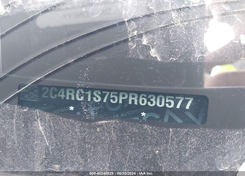 2023 CHRYSLER PACIFICA HYBRID LIMITED VIN: 2C4RC1S75PR630577