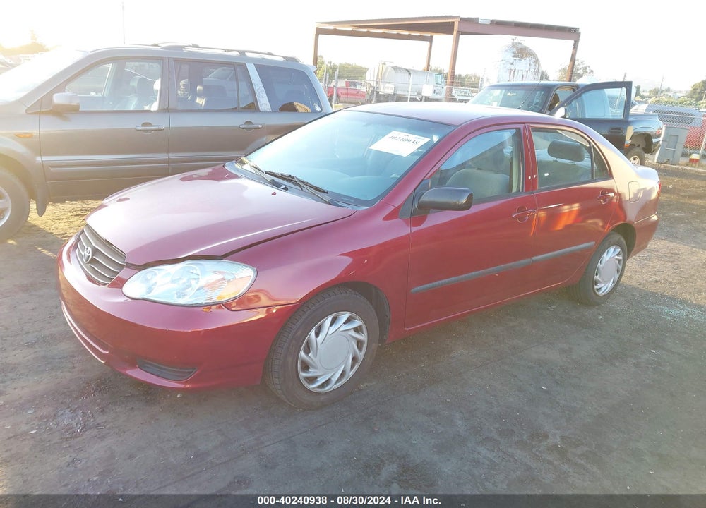 2003 TOYOTA COROLLA CE VIN: JTDBR32E332007588