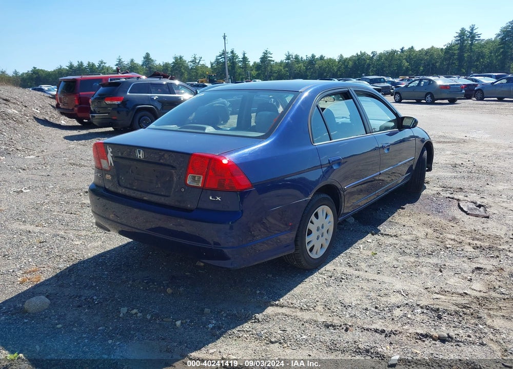 2004 HONDA CIVIC LX VIN: 2HGES16534H590402