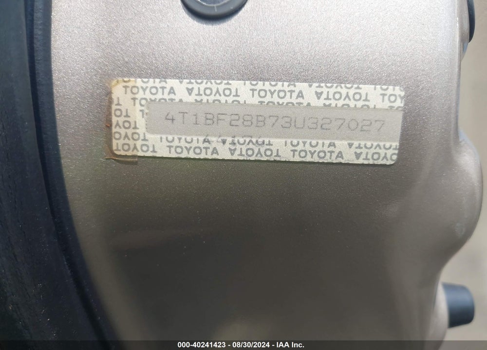 2003 TOYOTA AVALON XL VIN: 4T1BF28B73U327027