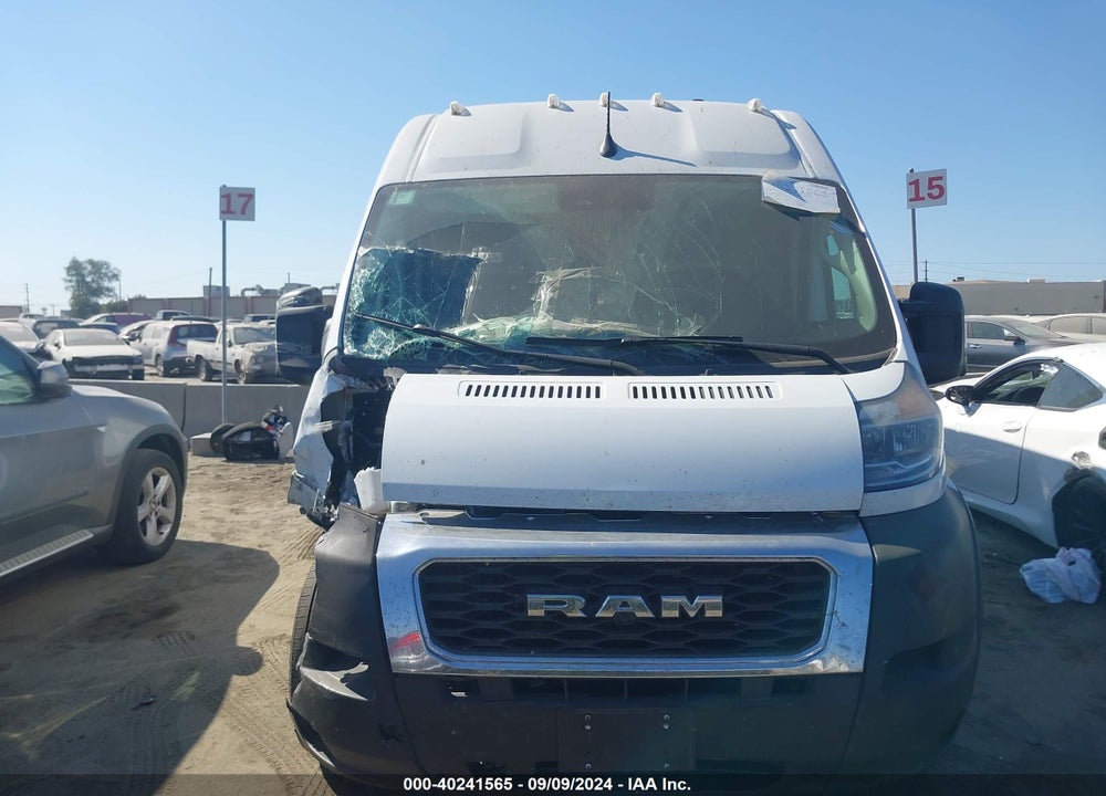 2022 RAM PROMASTER 3500 CARGO VAN HIGH ROOF 159 WB EXT VIN: 3C6MRVJG3NE130506