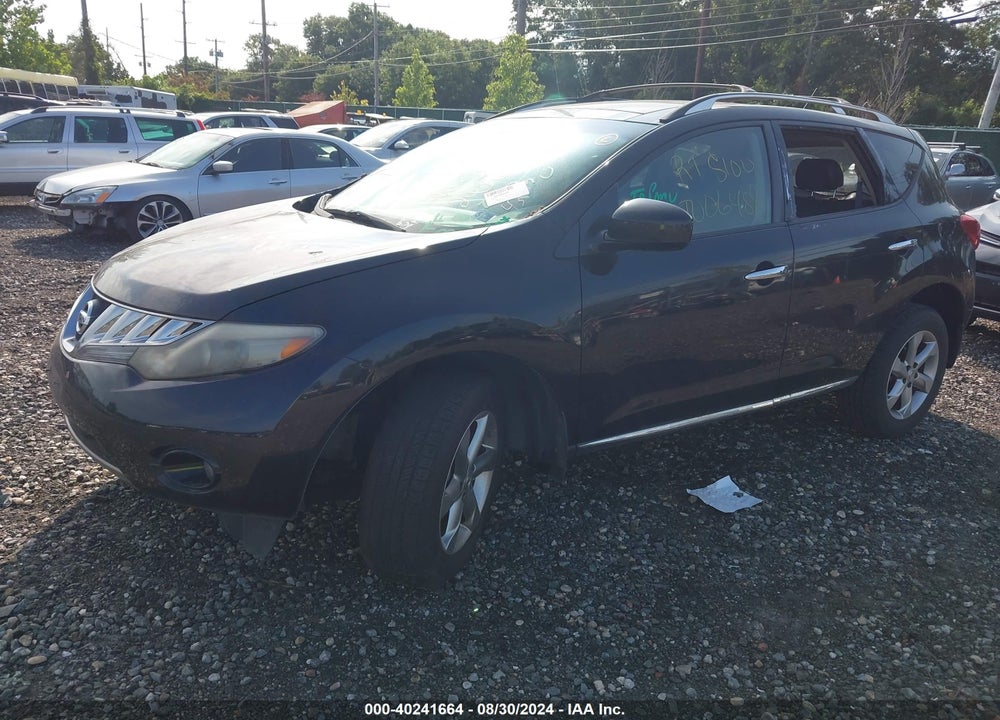 2009 NISSAN MURANO SL VIN: JN8AZ18W79W207198