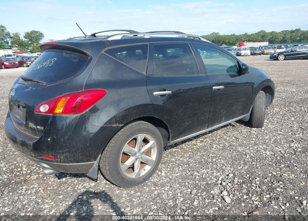 2009 NISSAN MURANO SL VIN: JN8AZ18W79W207198