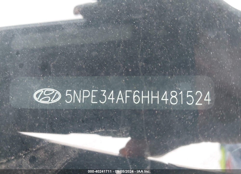2017 HYUNDAI SONATA LIMITED VIN: 5NPE34AF6HH481524