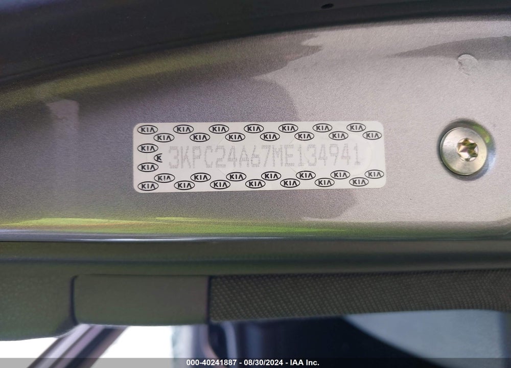 2021 HYUNDAI ACCENT VIN: 3KPC24A67ME134941