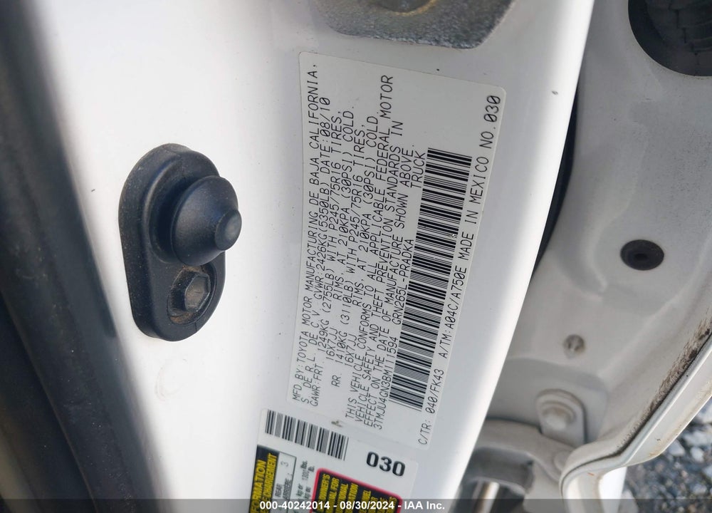 2011 TOYOTA TACOMA VIN: 3TMJU4GN3BM111594