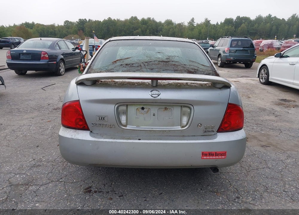 2006 NISSAN SENTRA VIN: 3N1CB51D86L629672
