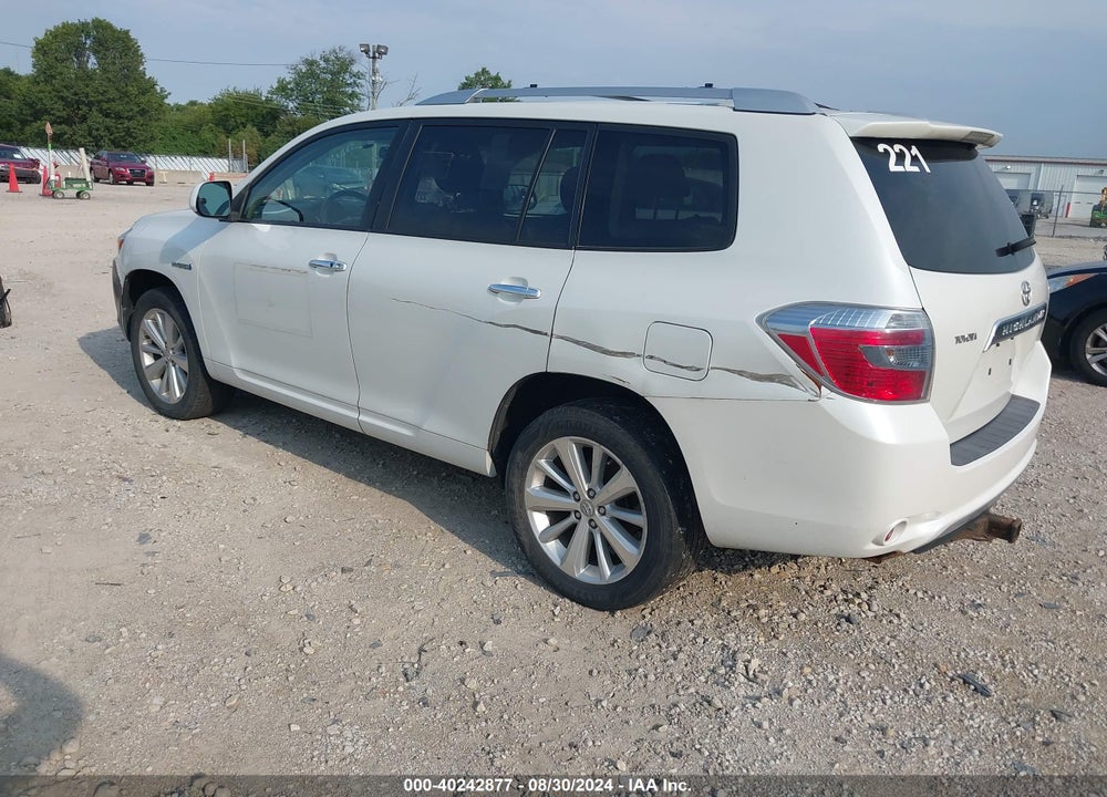 2008 TOYOTA HIGHLANDER HYBRID VIN: JTEEW41A682010501