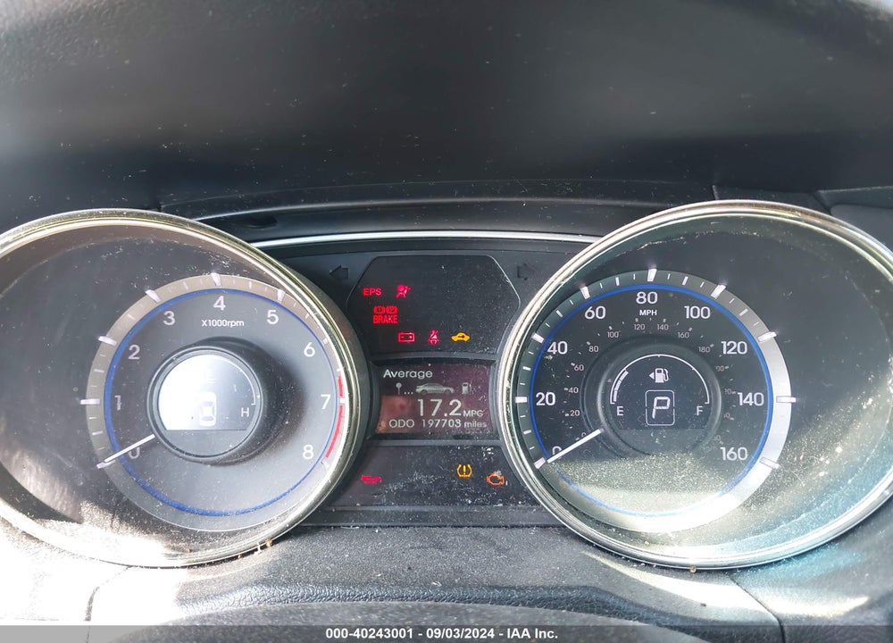 2013 HYUNDAI SONATA SE VIN: 5NPEC4AC6DH606103