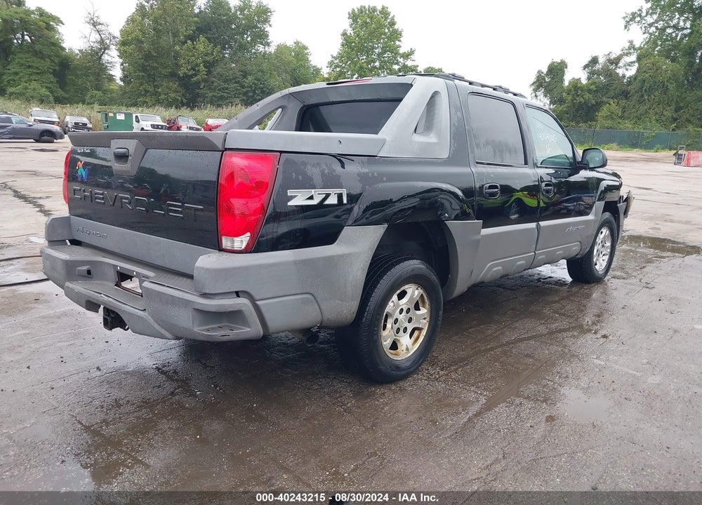 2002 CHEVROLET AVALANCHE 1500 VIN: 3GNEK13T92G113088