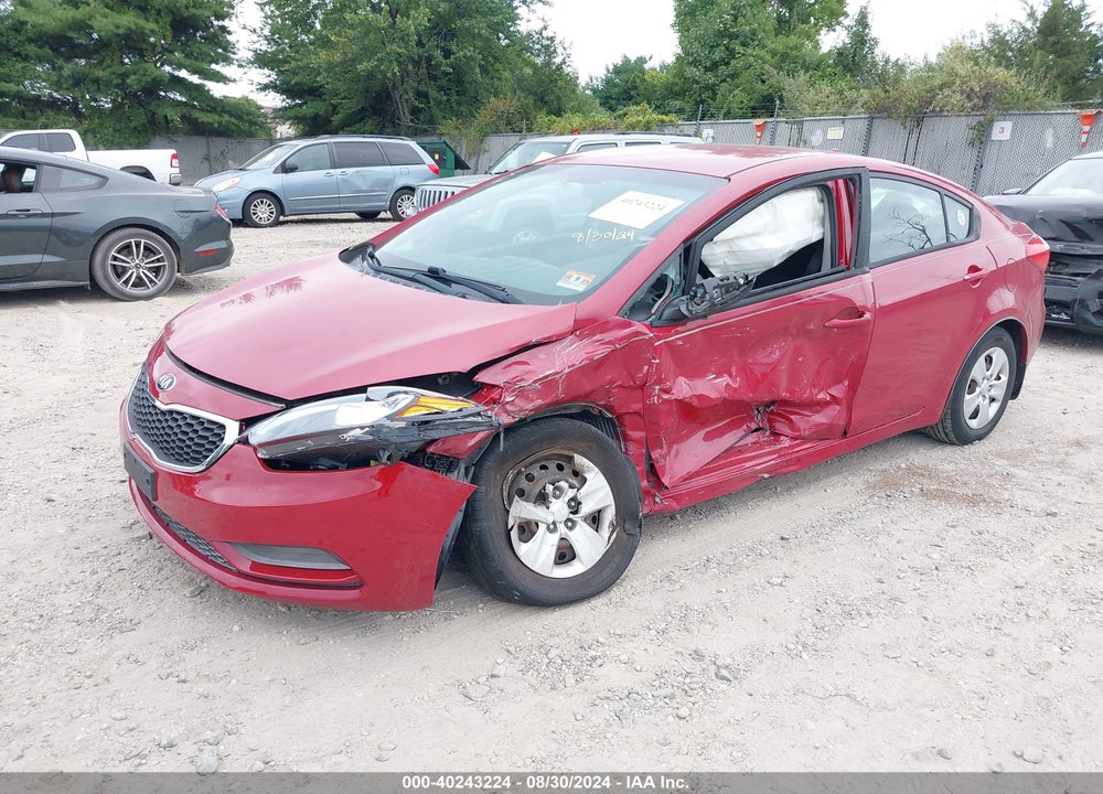 2016 KIA FORTE LX VIN: KNAFK4A61G5445663