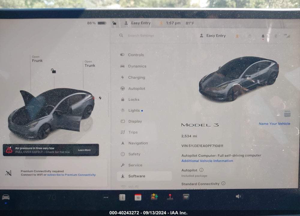 2023 TESLA MODEL 3 REAR-WHEEL DRIVE VIN: 5YJ3E1EA0PF710811