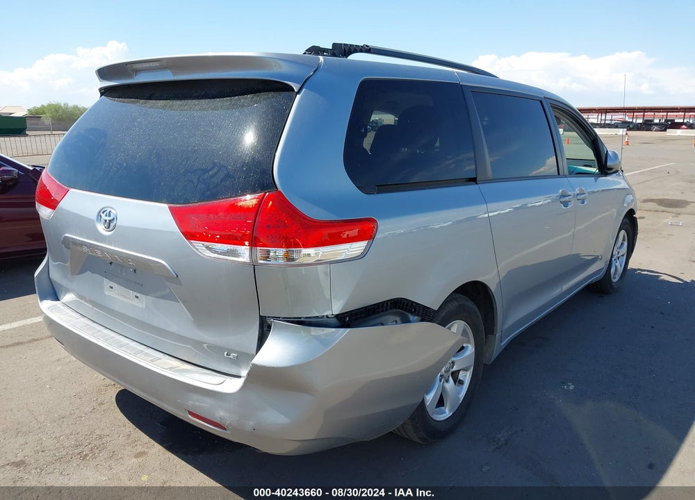 2014 TOYOTA SIENNA LE V6 8 PASSENGER VIN: 5TDKK3DC3ES512820