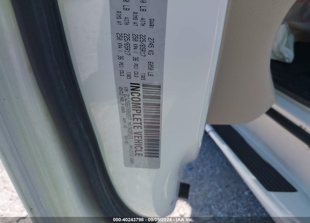 2019 DODGE GRAND CARAVAN SE VIN: 2C7WDGBG7KR802977
