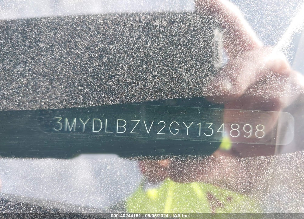 2016 SCION IA VIN: 3MYDLBZV2GY134898